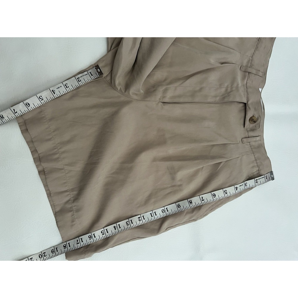 Westbound Vintage Solid Tan High Rise Mom Shorts Size 10 Neutral Preppy Vacation - Picture 8 of 9